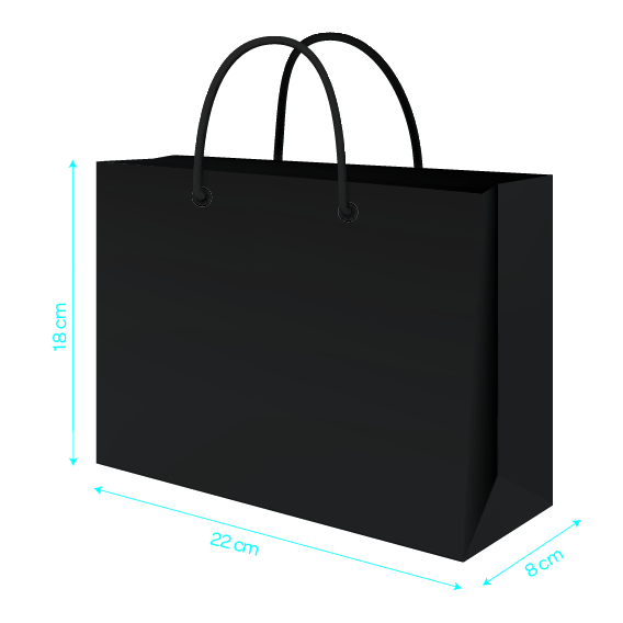 BLACK LUXURY CARRIER 22X8X18CM X 100